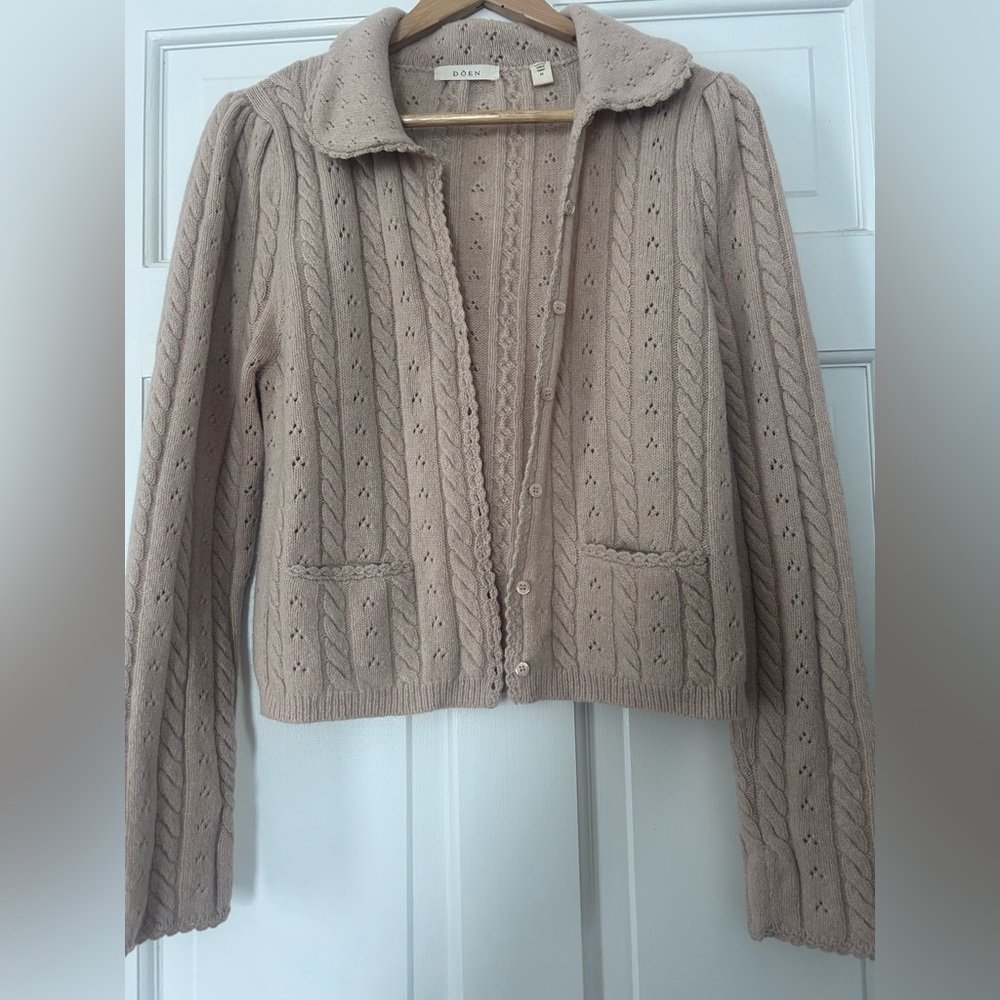 Doen Posey Cardigan in Antique Ivory